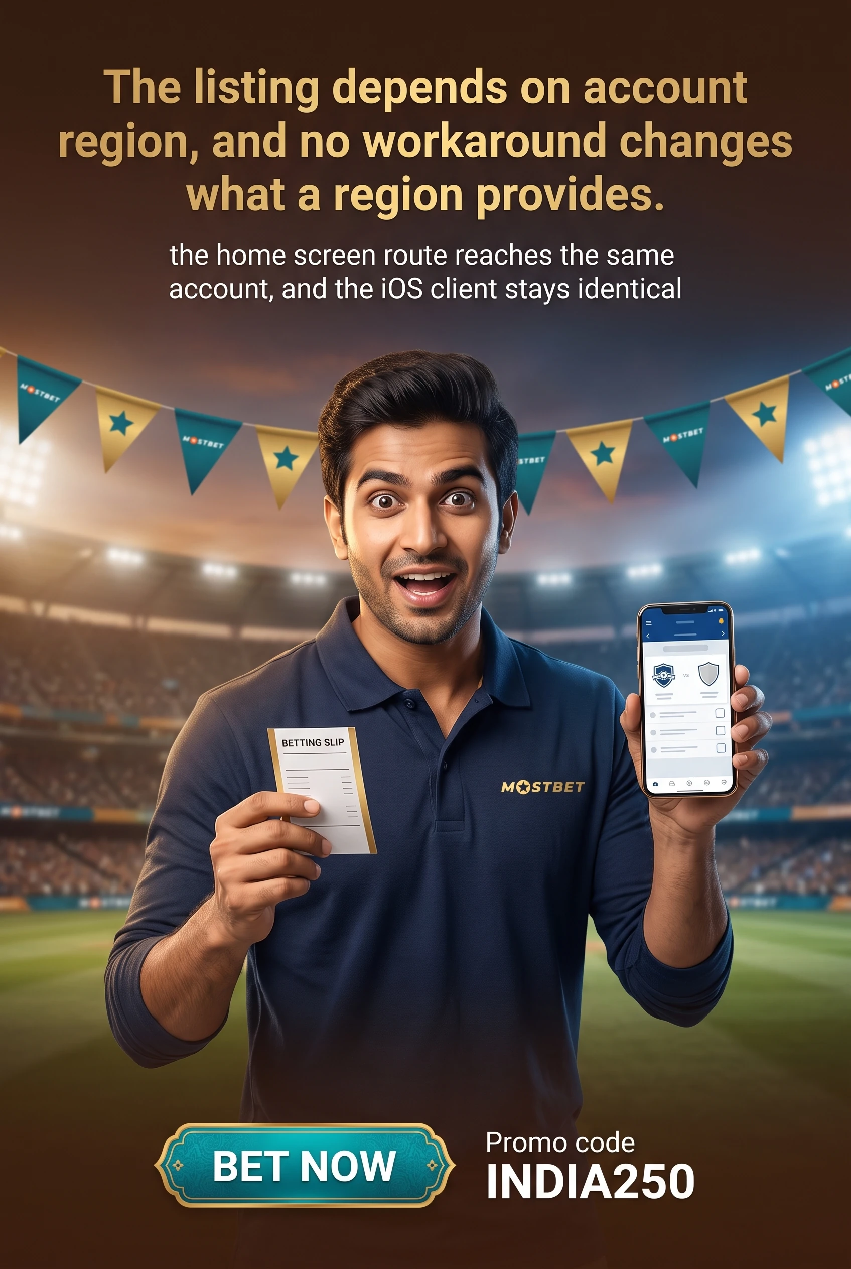 Store listing absent for some Mostbet accounts by region