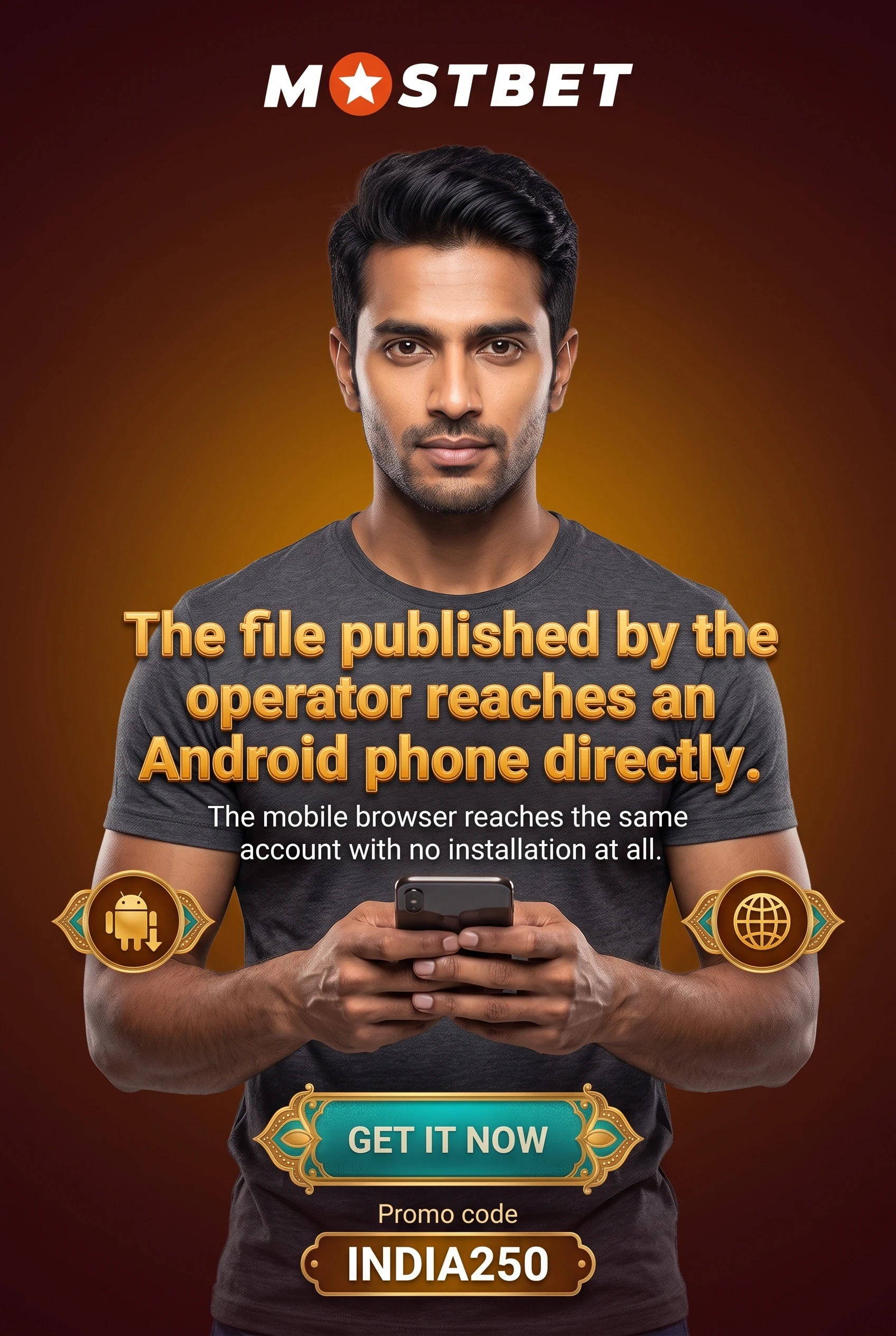 Route that installs the Mostbet app on an Android phone