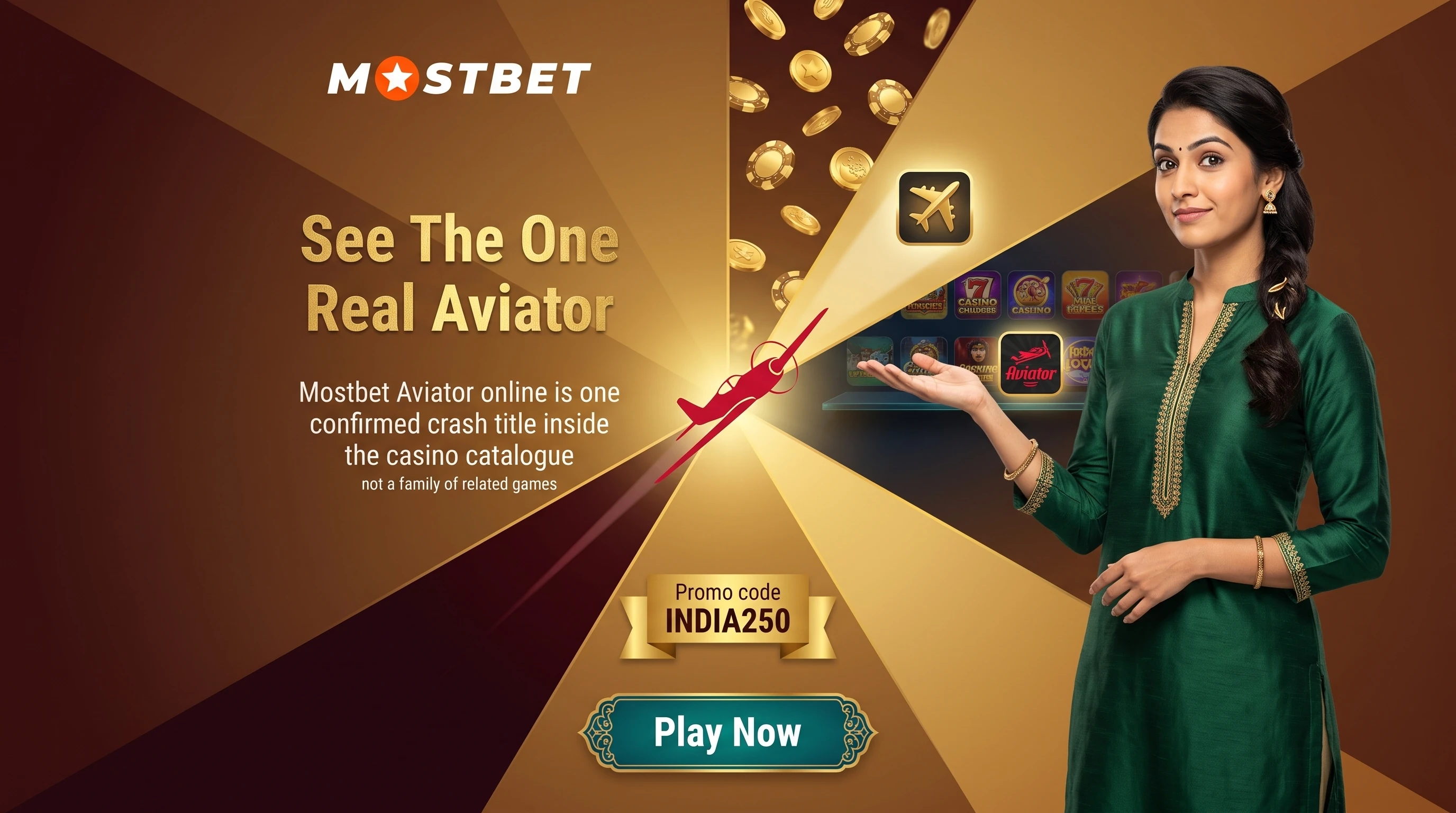 Mostbet Aviator crash game interface for India players
