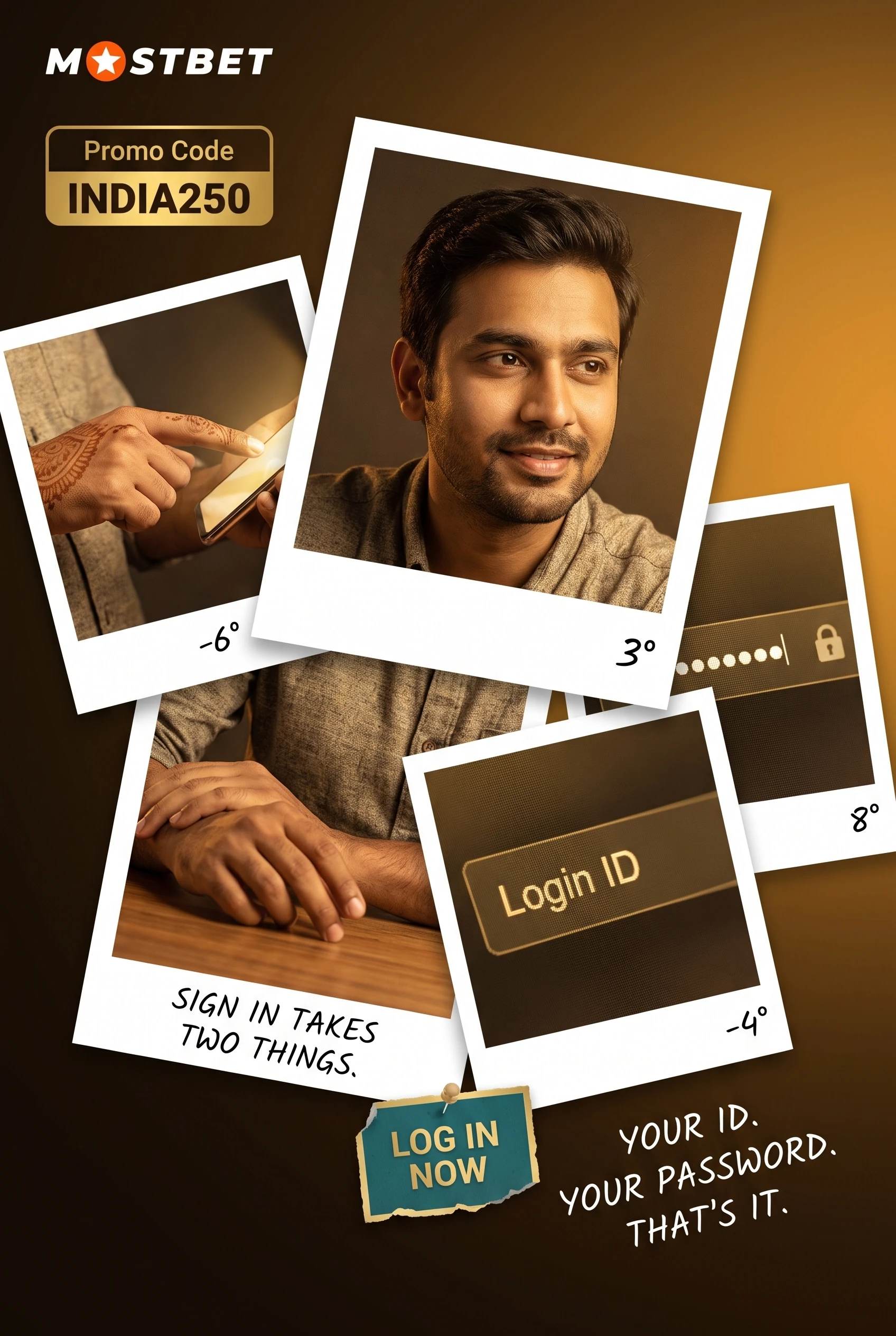 Details the Mostbet sign-in form asks for