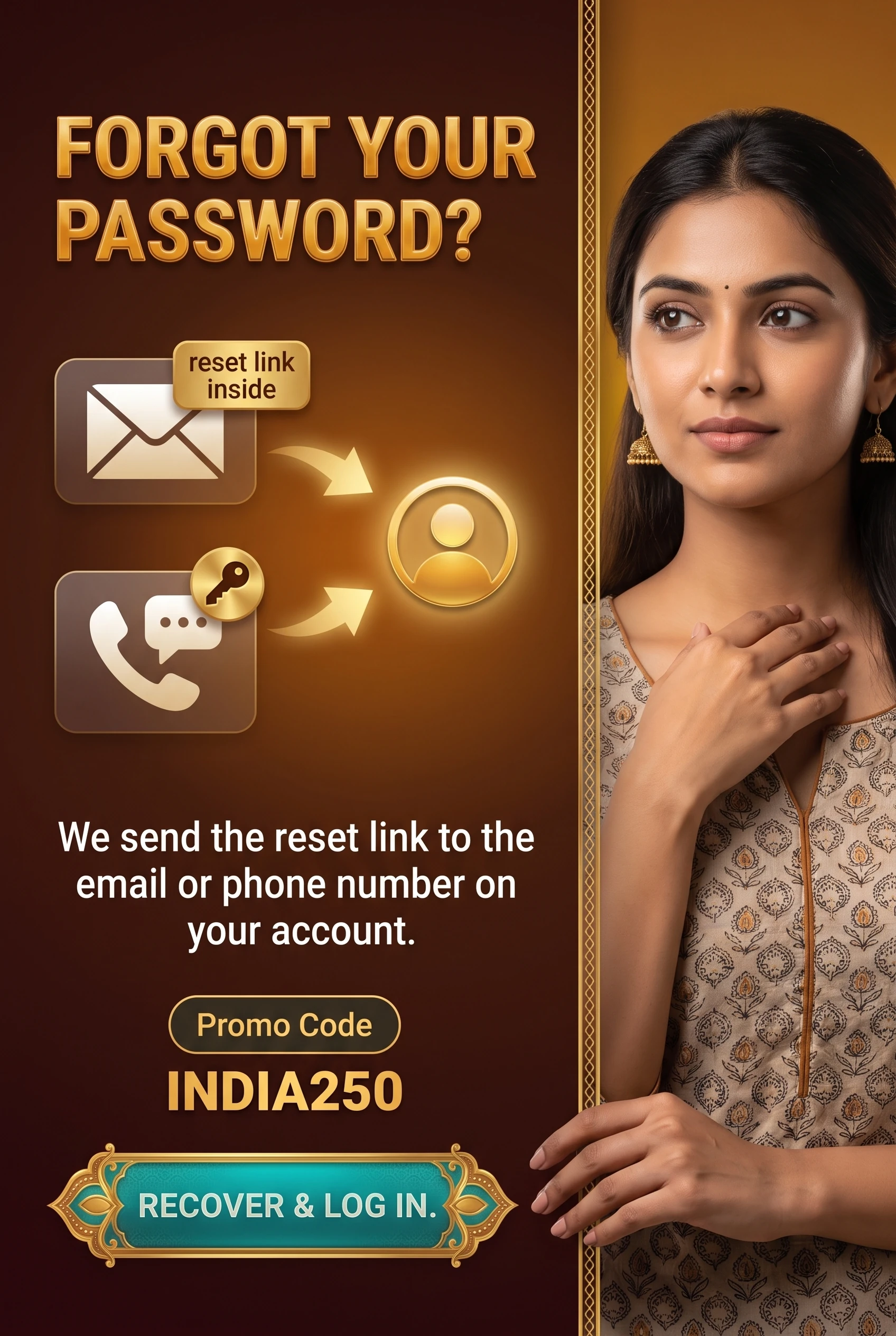 Where the Mostbet password reset link is sent