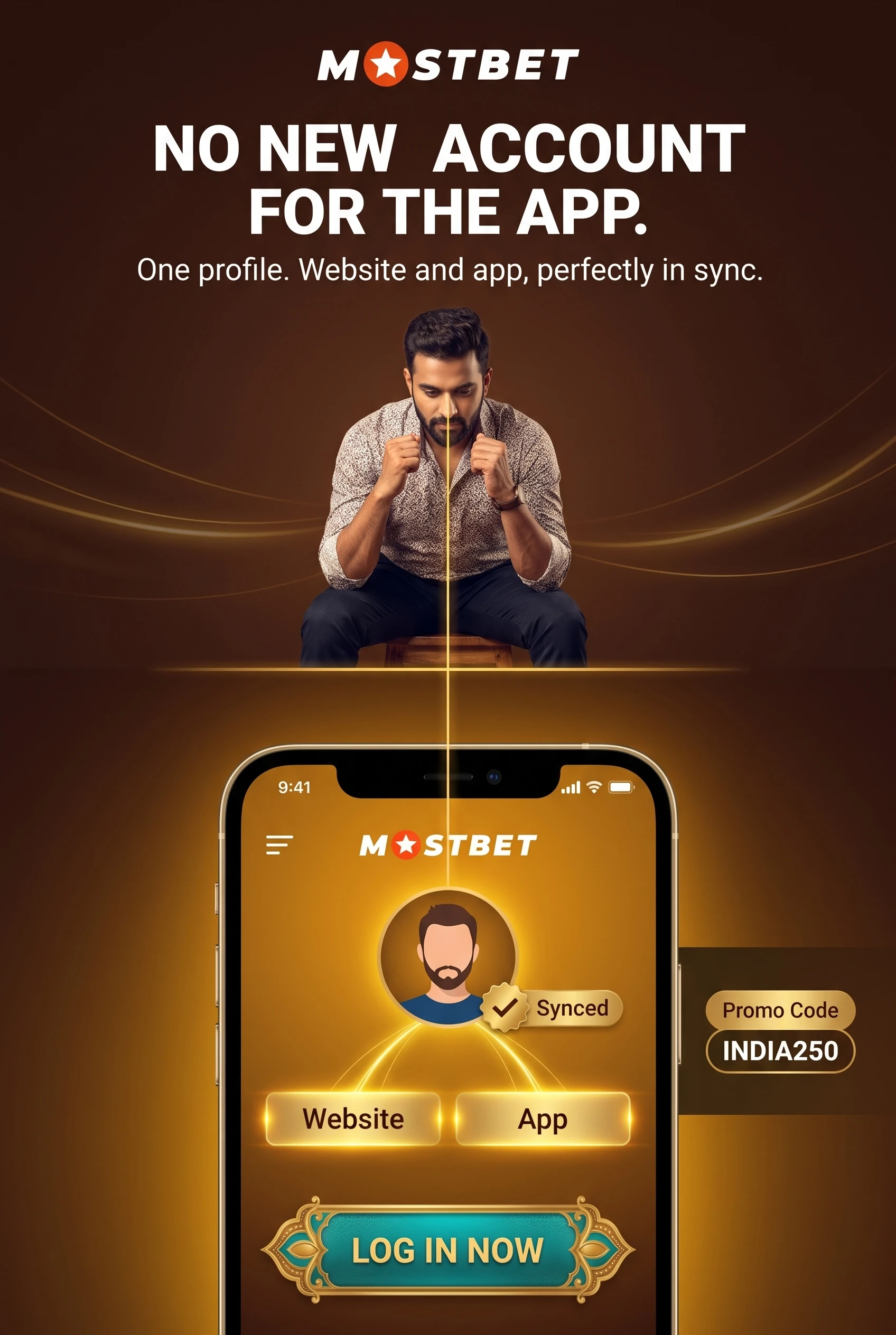 One account serves both the Mostbet site and app