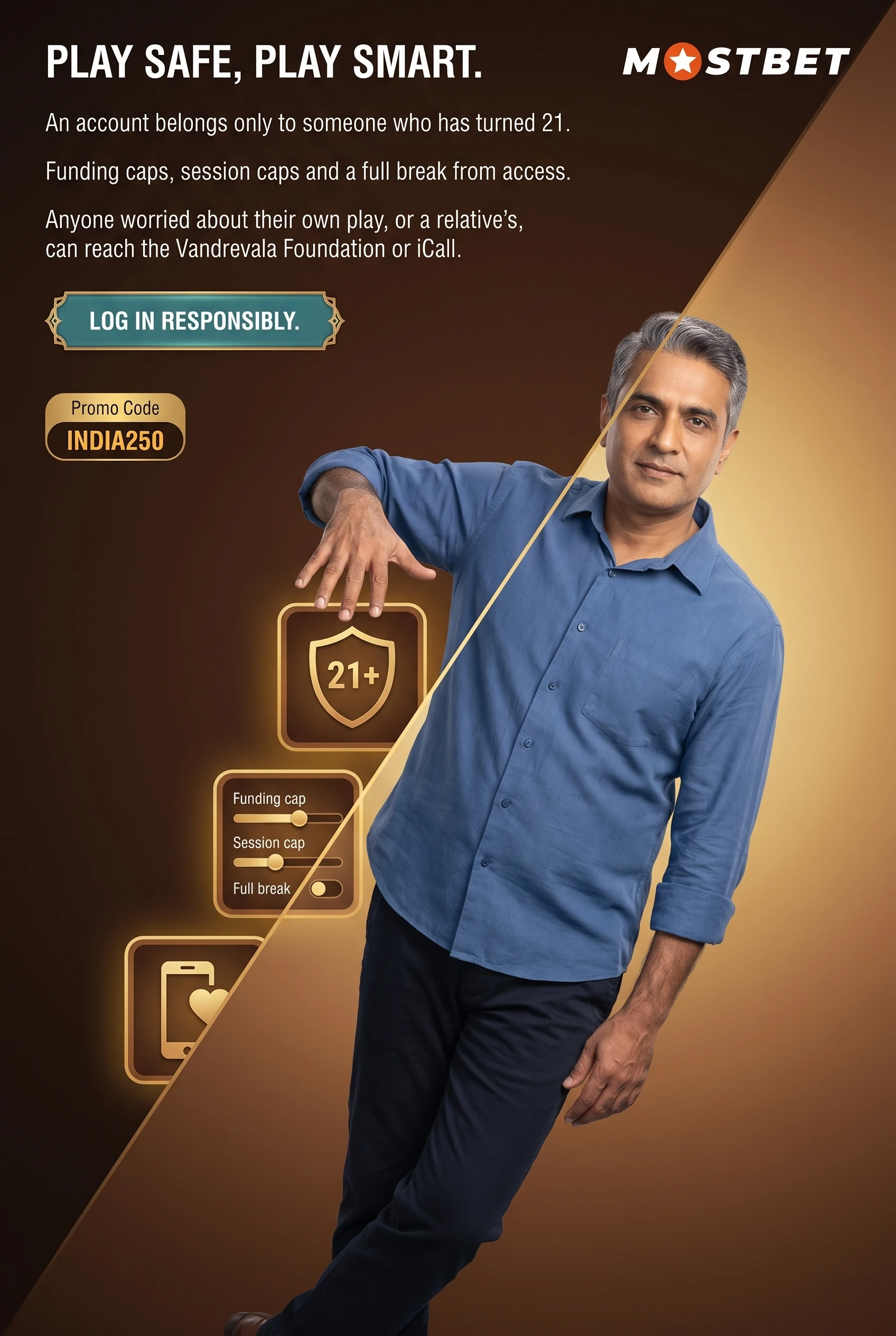 Responsible gaming settings for a Mostbet account